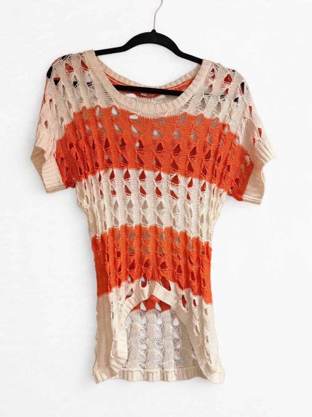 Kessley Crochet Striped Tunic Boutique